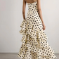 Strapless Polka Dots Dress Fashion Prom Evening Dresses For Women    fg6236