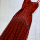 Vintage lila Kleid mit Blumenakzenten formelles Abendkleid fg6334