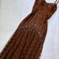 Vintage lila Kleid mit Blumenakzenten formelles Abendkleid fg6334