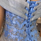 Robe de bal bleu clair à épaules dénudées et coupe trapèze fg6547