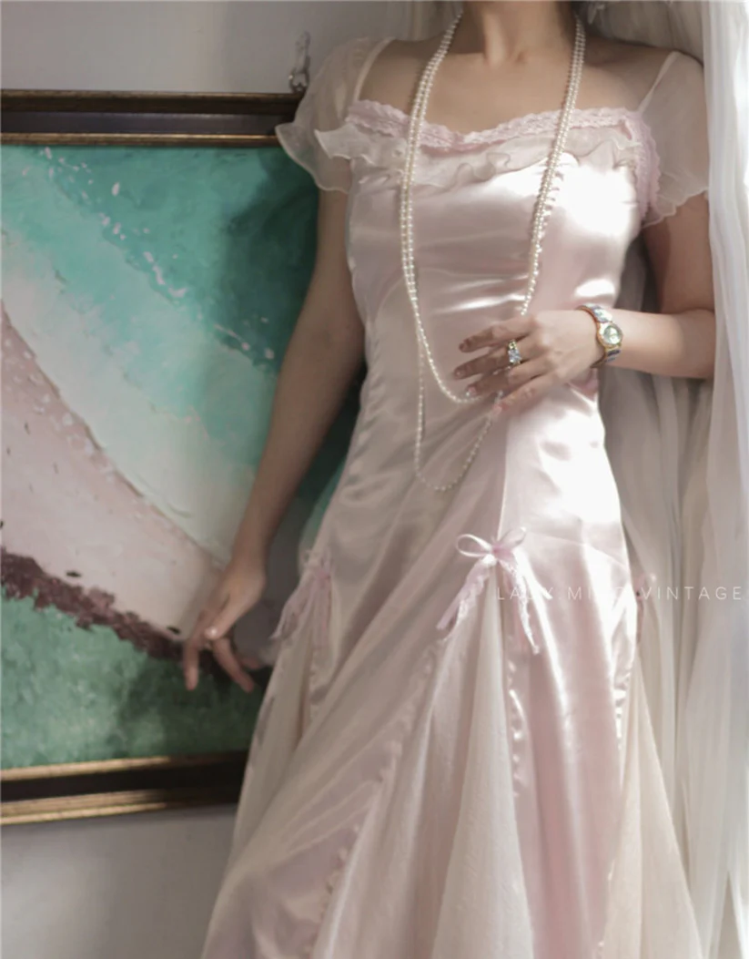 Babyrosa Vintage Abendkleider fg6691