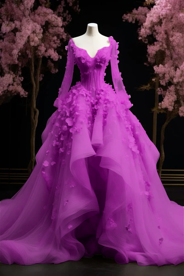 A-Linie Ballkleid Rosa Ballkleid Langes Abendkleid fg7190