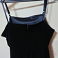 Robe de cocktail à volants en velours noir, robe de soirée, robe de bal (veste non incluse) fg7231