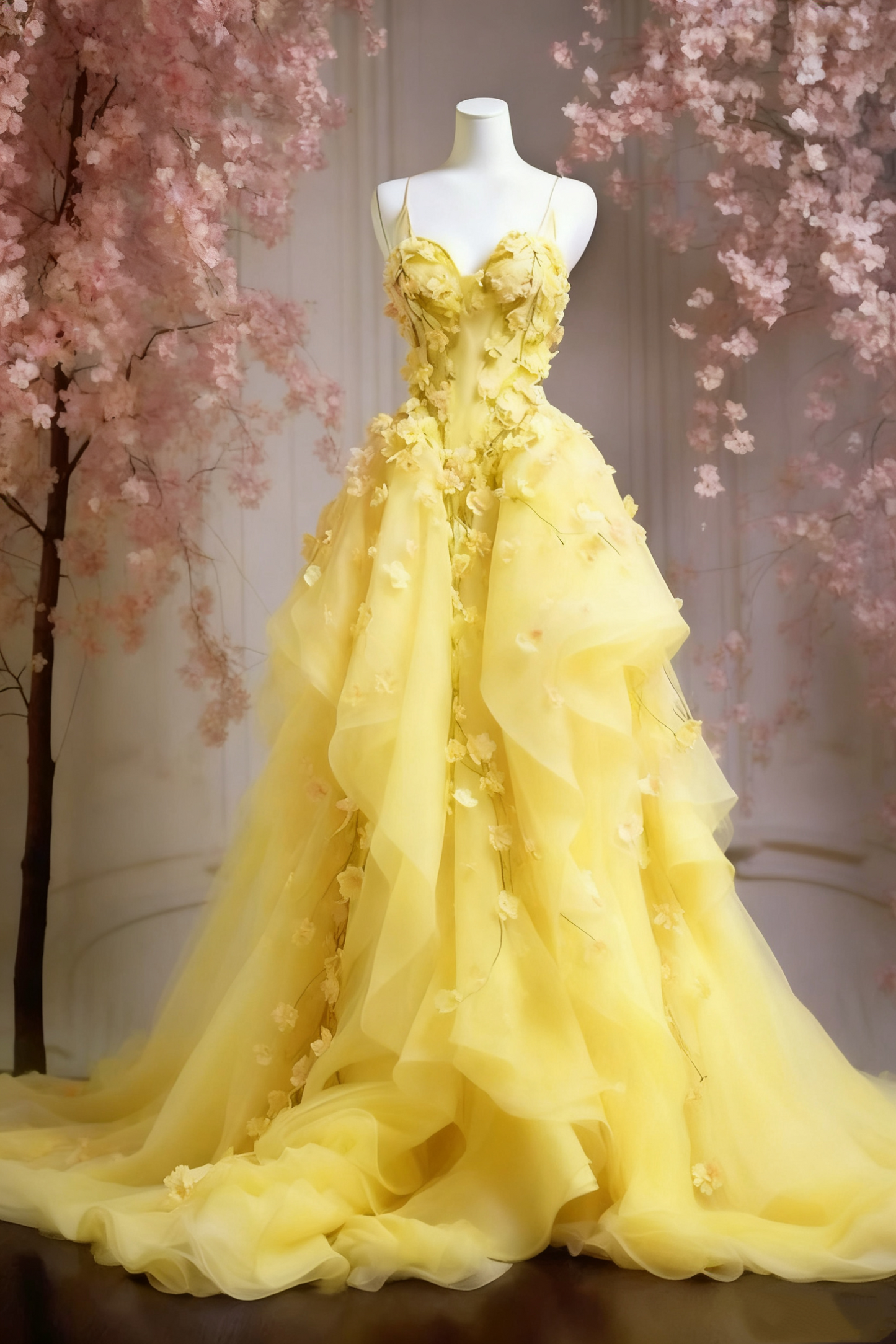 A Line Pink Tulle Long Prom Dress, Evening Formal Dress     fg7242