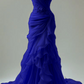 Elegantes Schatz-Meerjungfrau-Spitzenapplikationen Partykleid Lange Ballkleider fg7301
