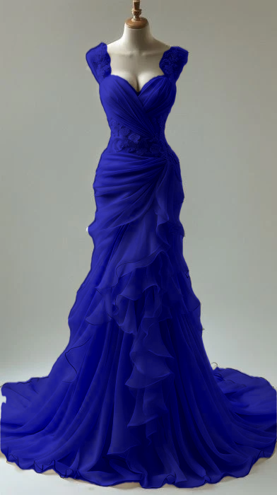 Elegantes Schatz-Meerjungfrau-Spitzenapplikationen Partykleid Lange Ballkleider fg7301