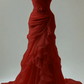 Elegantes Schatz-Meerjungfrau-Spitzenapplikationen Partykleid Lange Ballkleider fg7301