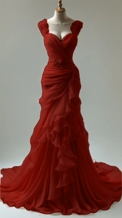 Elegantes Schatz-Meerjungfrau-Spitzenapplikationen Partykleid Lange Ballkleider fg7301