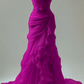 Elegantes Schatz-Meerjungfrau-Spitzenapplikationen Partykleid Lange Ballkleider fg7301
