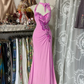 Yellow Halter Mermaid Long Prom Gown Evening Dress    fg7398