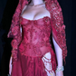 Burgudny Off Shoulder Long Dress Evening Party Dress       fg7404