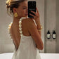 White Party Dress Short Prom Dress Birthday Dress     fg7427