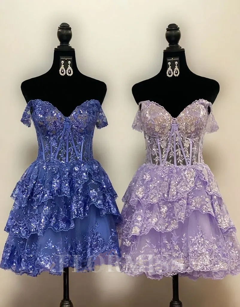 Gorgeous Off-Shoulder Strapless A-line Short Mini Homecoming Dress      fg7732