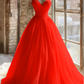 A Line Strapless Unique Long Wedding Dress Evening Party Dresses    fg7736