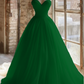 A Line Strapless Unique Long Wedding Dress Evening Party Dresses    fg7736