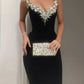 Black Mermaid Sexy Long Formal Dress Evening Party Dresses  fg7763
