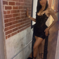 Black Sexy Short Evening Dress Cocktail Dresses Short Party Dress    fg7832