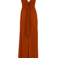 Pink Chiffon V Back Long Prom Dress Elegant Bridesmaids Dress      fg7333