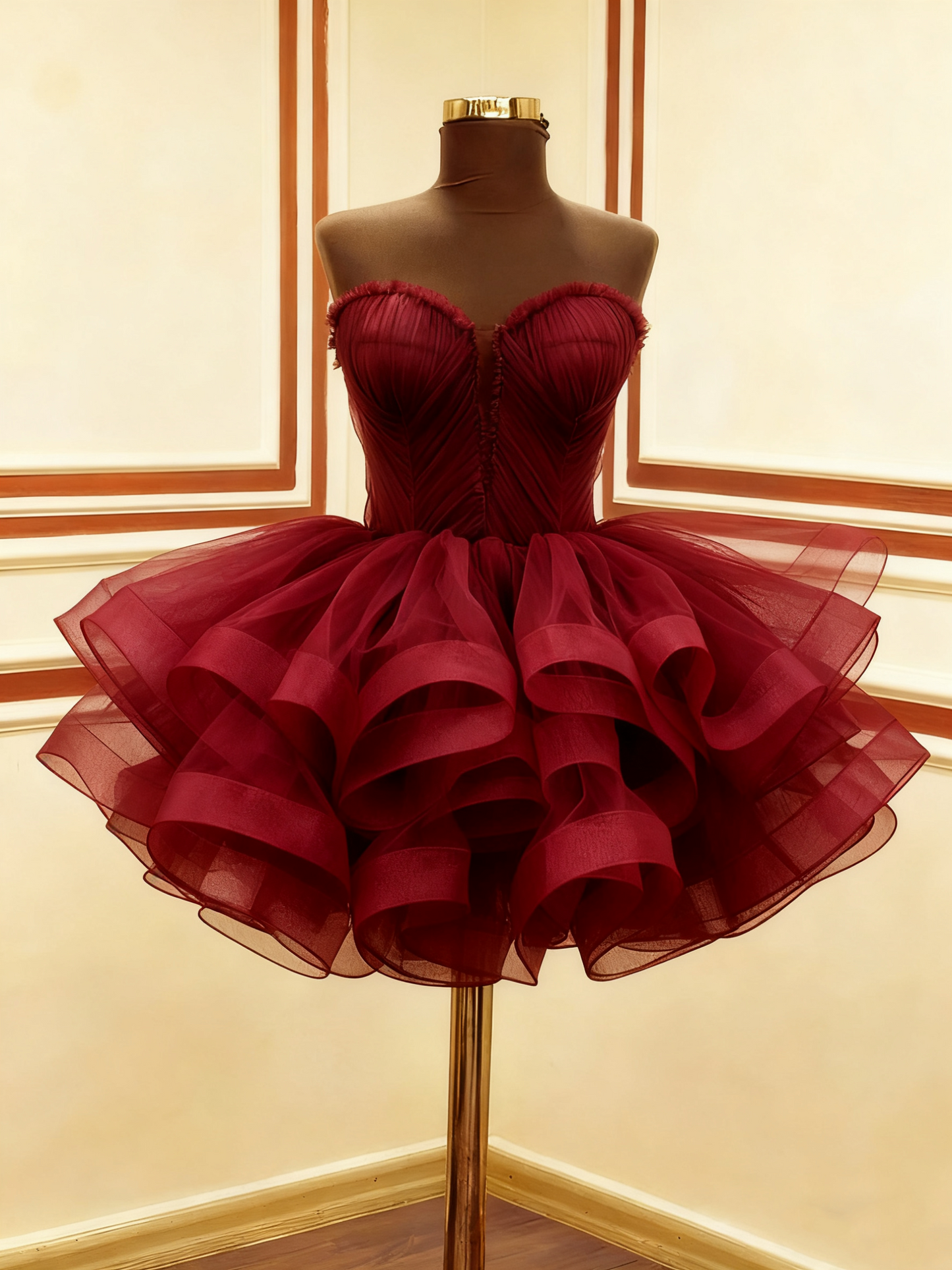 A Line Green Tulle Short Prom Dress Birthday Party Dress Homecoming Dress   fg8136