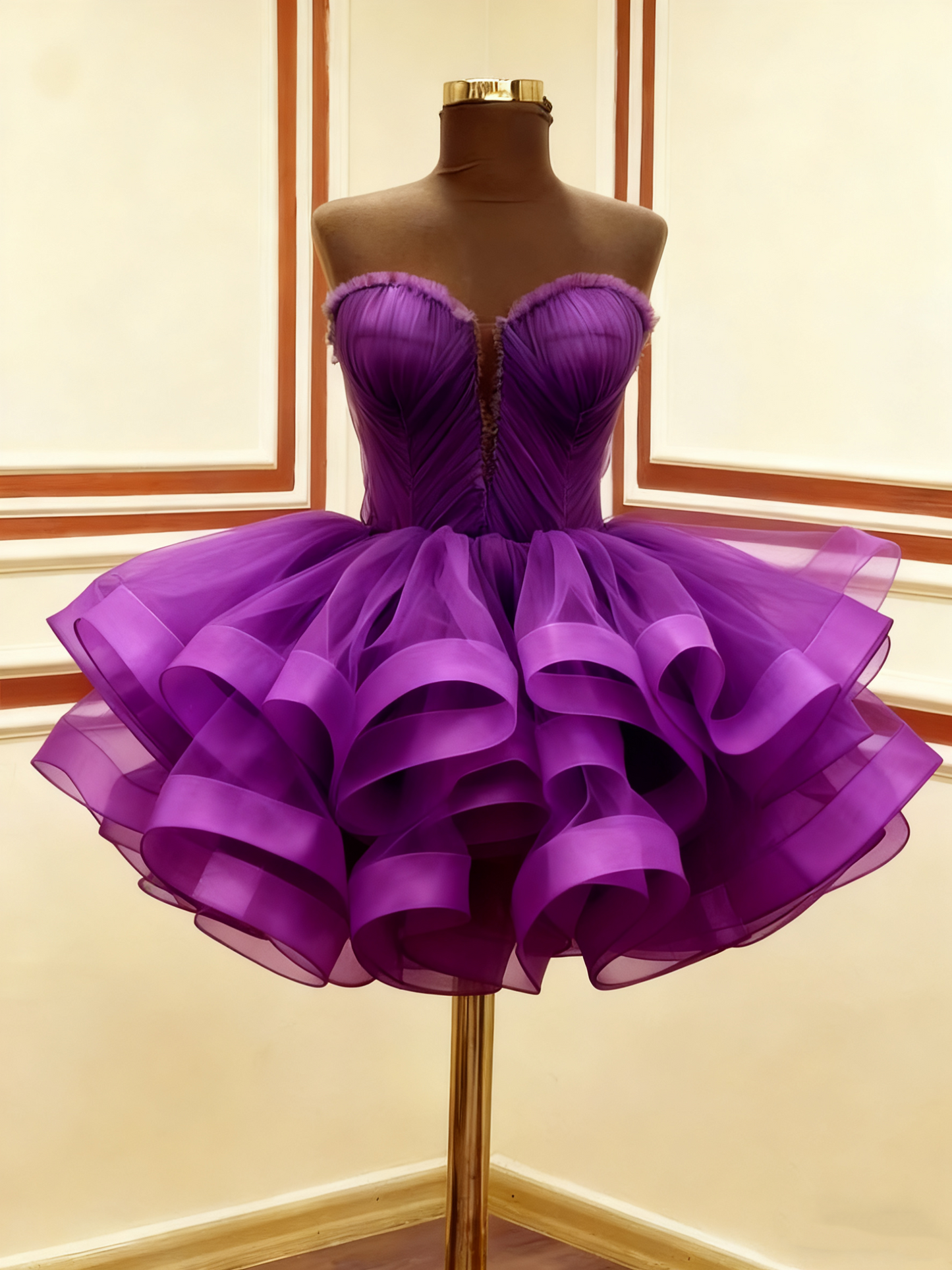 A Line Green Tulle Short Prom Dress Birthday Party Dress Homecoming Dress   fg8136