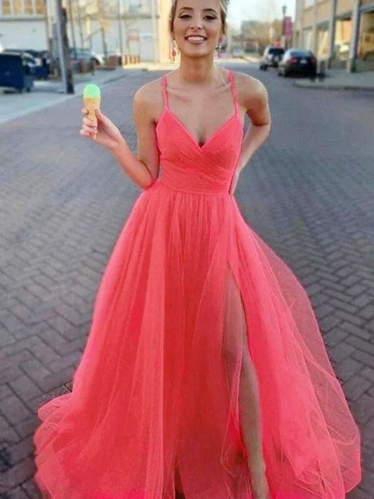 Robe de bal princesse trapèze sans manches en tulle, col en V, froncée, traîne courte, fg3189