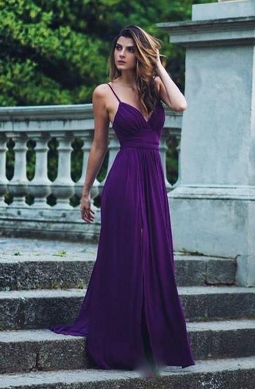 V Neck Long Prom Dress, Evening Dress       fg1624