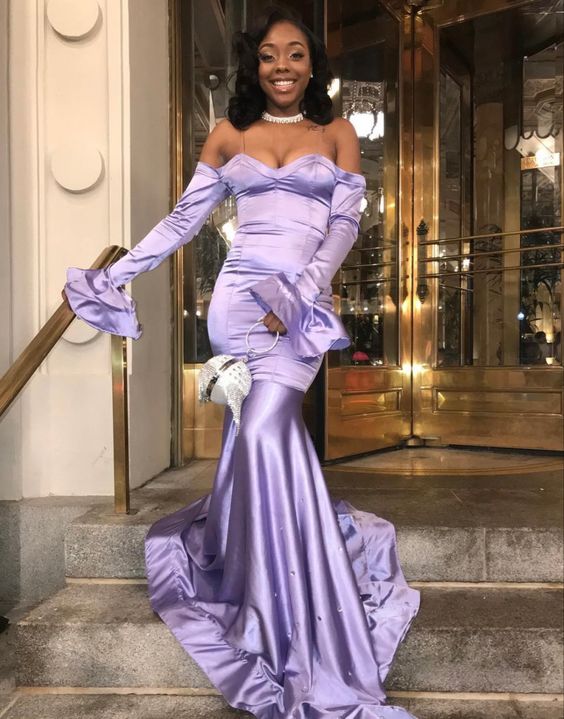 Fashion new prom dress purple mermaid party dress evening dress    fg2050