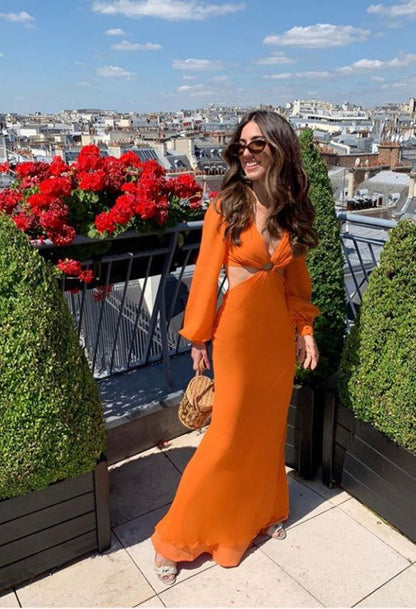 Orange Prom Dress Women Sexy Dresses Elegant Party Dress     fg1979