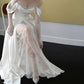 A Line Wedding Dress Long Satin Prom Dresses    fg3303