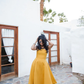 Simple yellow short prom dress, satin yellow evening dress     fg3110