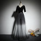 A-line black evening dress new prom dress     fg190