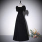 Black a line evening dress new prom dress party gowns     fg222