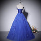 Blue a line evening dress new prom dress party gowns     fg223