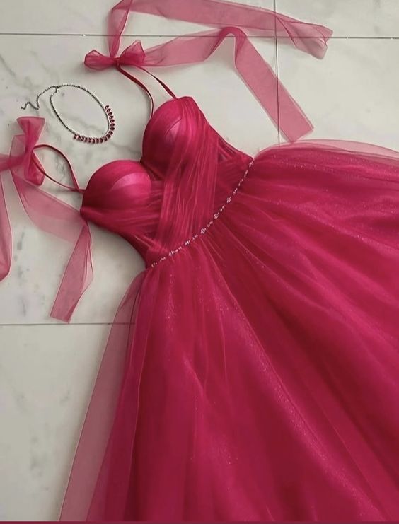 Gorgeous Hot Pink Prom Dress     fg381
