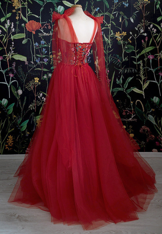 Gorgeous red Long evening dress Prom Dresses       fg408