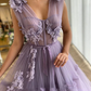 Sexy Prom Dress,Elegant Prom Dress,A-Line Prom Dress,Long Purple Prom Dress      fg517