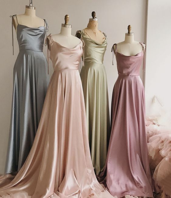 Simple Satin Long Prom Dress Evening Dress      fg518