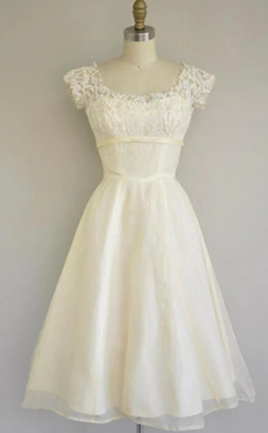 Classy Ivory Homecoming Dresses,Beach Wedding Dresses,Handmade Short Prom Dresses      fg596