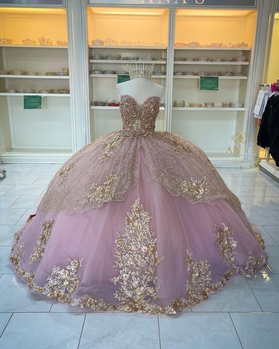 Quinceanera Dresses Lace Applique Beaded Bling Organza Sweet 16 Dress Ball Gown Prom Dress     fg890